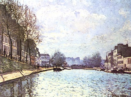 Ansicht des Kanals Saint Martin in Paris 
