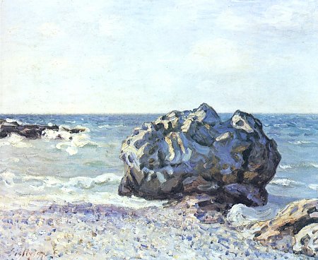 Bucht von Langland mit Felsen 