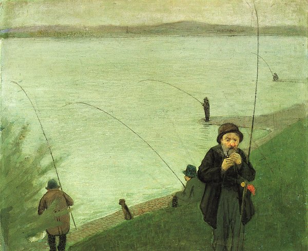 Angler am Rhein