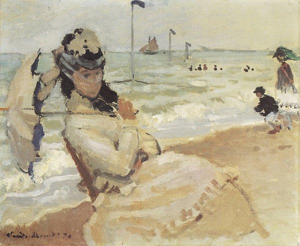 Camille am Strand von Trouville