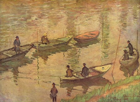 Fischer auf der Seine bei Poissy 