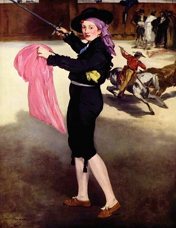 Portraet der Mlle Victorine im Kostuem eines Stierkaempfers 