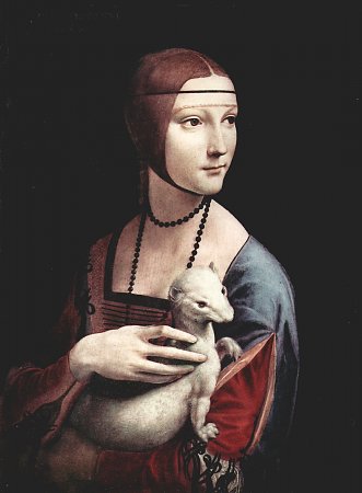 Portrait einer Dame mit Hermelin 