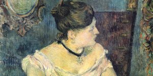 Portrait der Madame Gauguin im Abendkleid 