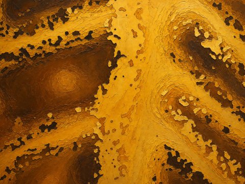 Gebirgszug in neongoldener Legierung – Leinwandbild