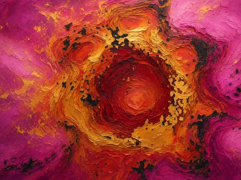 Roter Urgrund in Lavastille – Leinwandbild