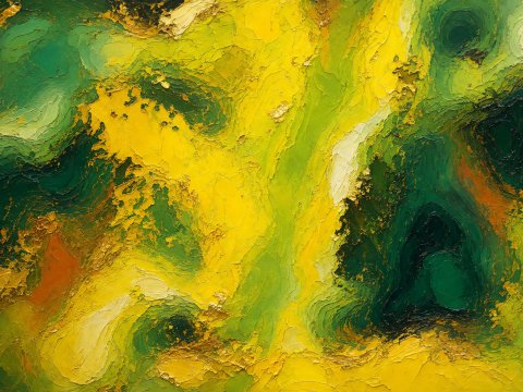Dynamik des Lichts im Grün – Leinwandbild