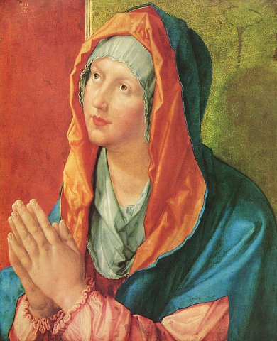 Betende Frau mit rotem Schleier – Albrecht Dürer – Leinwandbild