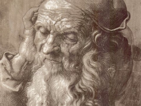 Selbstporträt mit Bart – Albrecht Dürer – Leinwandbild