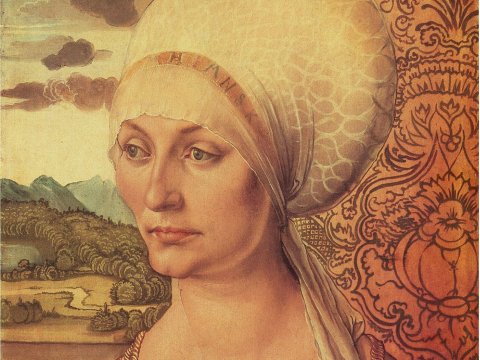Porträt einer Frau mit Haube – Albrecht Dürer – Leinwandbild