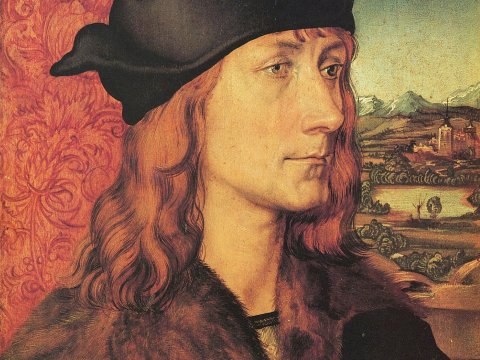 Selbstporträt mit Pelz und Hut – Albrecht Dürer – Leinwandbild