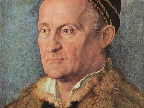 Porträt eines Mannes mit Pelz – Albrecht Dürer – Leinwandbild