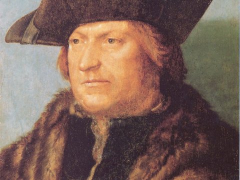 Porträt eines Mannes mit Pelz – Albrecht Dürer – Leinwandbild