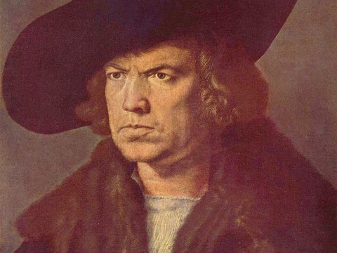 Selbstporträt mit Hut – Albrecht Dürer – Leinwandbild
