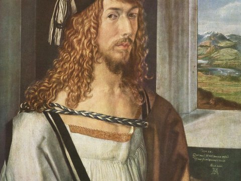 Selbstporträt am Fenster – Albrecht Dürer – Leinwandbild