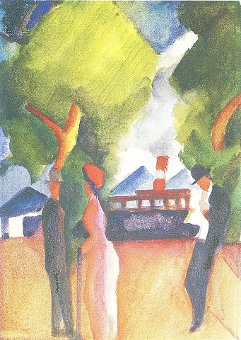Park mit Figuren – August Macke – Leinwandbild