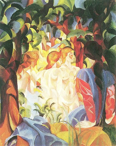 Akt im Wald – August Macke – Leinwandbild
