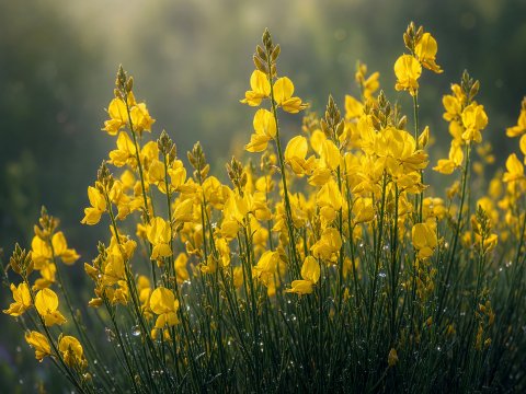 Goldene Woge im Dämmerlicht – Leinwandbild