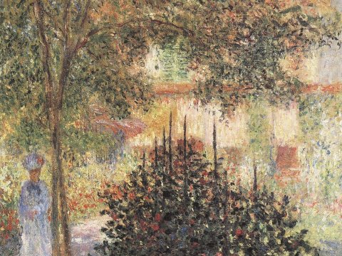 Frau im Garten – Claude Monet – Leinwandbild