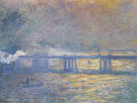 Brücke über den Seine bei Dämmerung – Claude – Leinwandbild