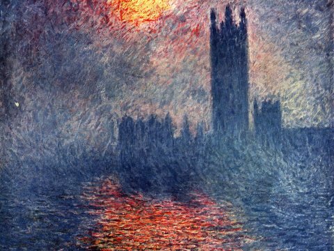 Sonnenuntergang über dem Parlament – Claude – Leinwandbild