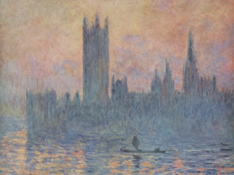 Houses of Parliament im Nebel – Claude Monet – Leinwandbild
