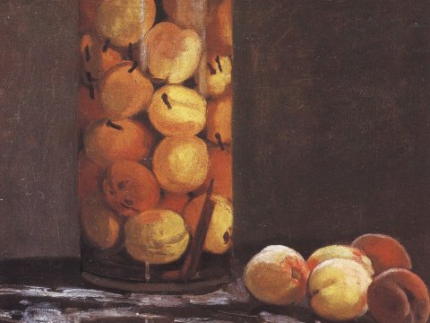 Pfirsiche im Glas – Claude Monet – Leinwandbild