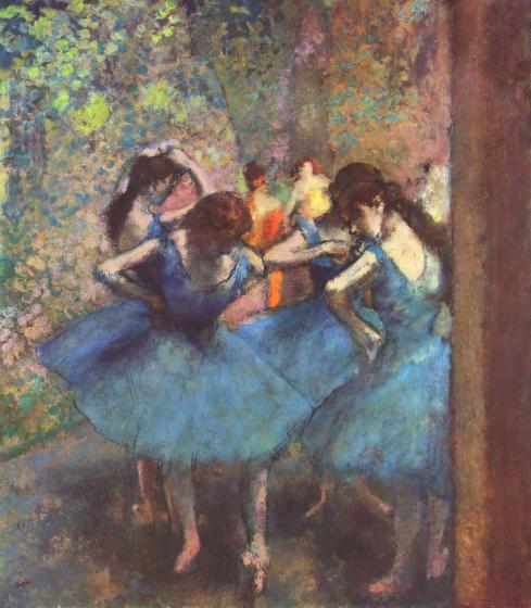 Ballerinas in blauen Tutus – Leinwandbild