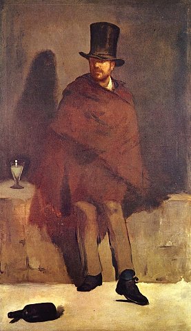 Mann im Zylinder mit Umhang – Édouard Manet – Leinwandbild