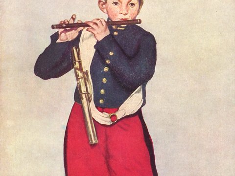 Flötenspieler im Uniformanzug – Édouard Manet – Leinwandbild