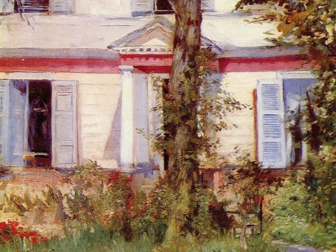 Landhaus im Garten – Édouard Manet – Leinwandbild