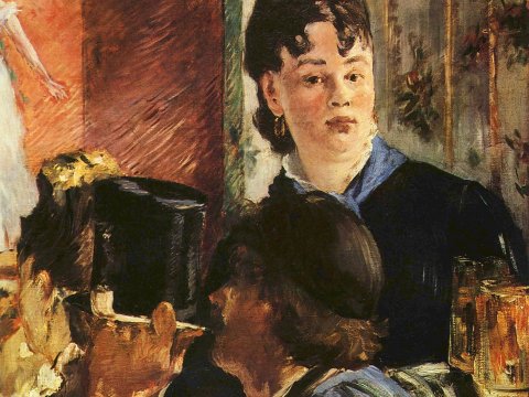 Blick in den Spiegel – Édouard Manet – Leinwandbild