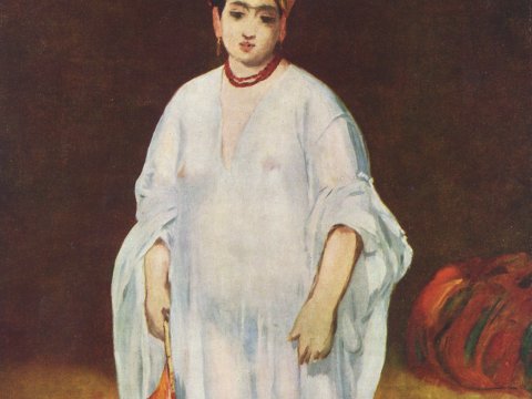 Orientalische Frau mit Fächer – Édouard Manet – Leinwandbild