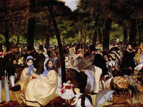 Frühling im Park – Édouard Manet – Leinwandbild