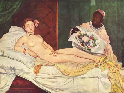 Odalisque mit Blumen – Édouard Manet – Leinwandbild