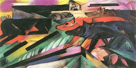 Fuchsjagd – Franz Marc – Leinwandbild