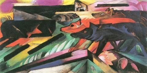 Fuchsjagd – Franz Marc – Leinwandbild