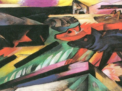 Fuchsjagd – Franz Marc – Leinwandbild