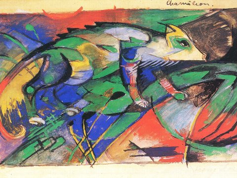 Chamäleon – Franz Marc – Leinwandbild