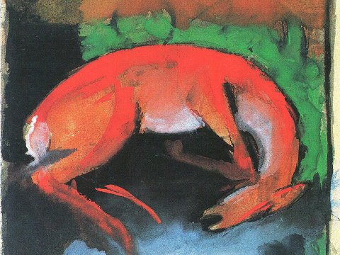 Roter Fuchs – Franz Marc – Leinwandbild