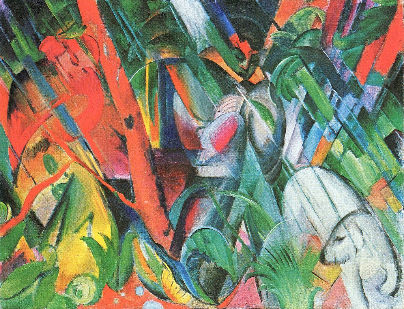 Tierisches Farbenspiel – Franz Marc – Franz Marc Leinwandbild