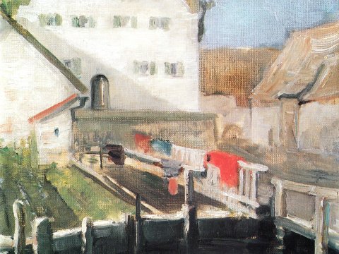Häuser am Kanal – Franz Marc – Leinwandbild