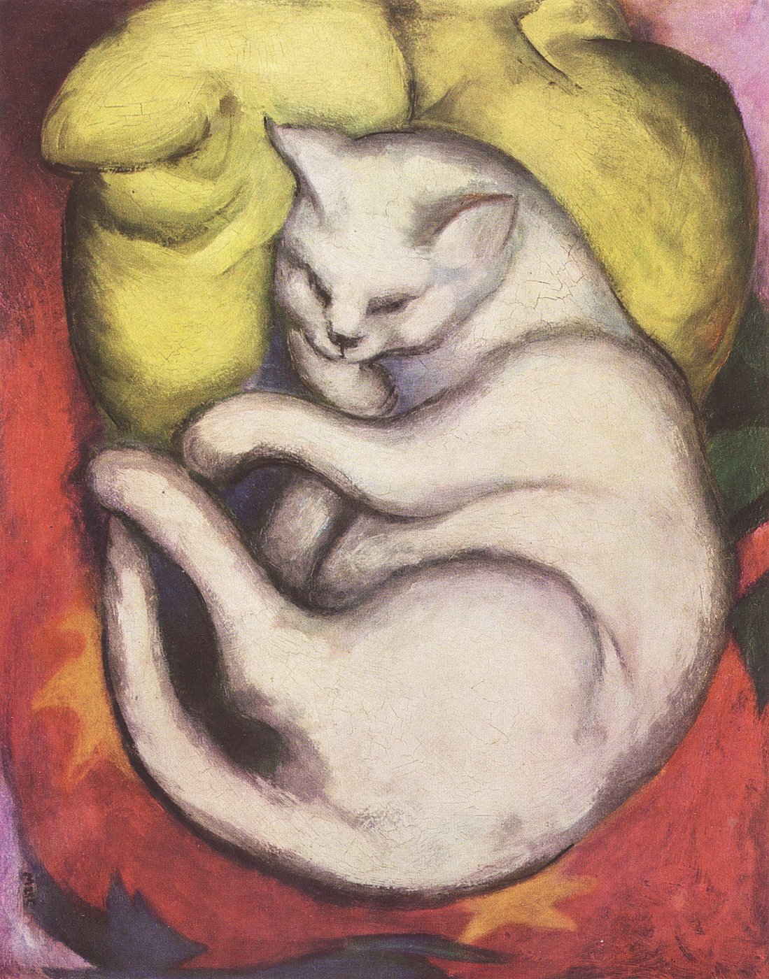 Schlafende Katze – Franz Marc – Leinwandbild