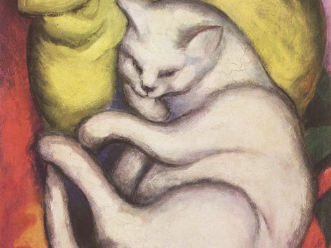 Schlafende Katze – Franz Marc – Leinwandbild