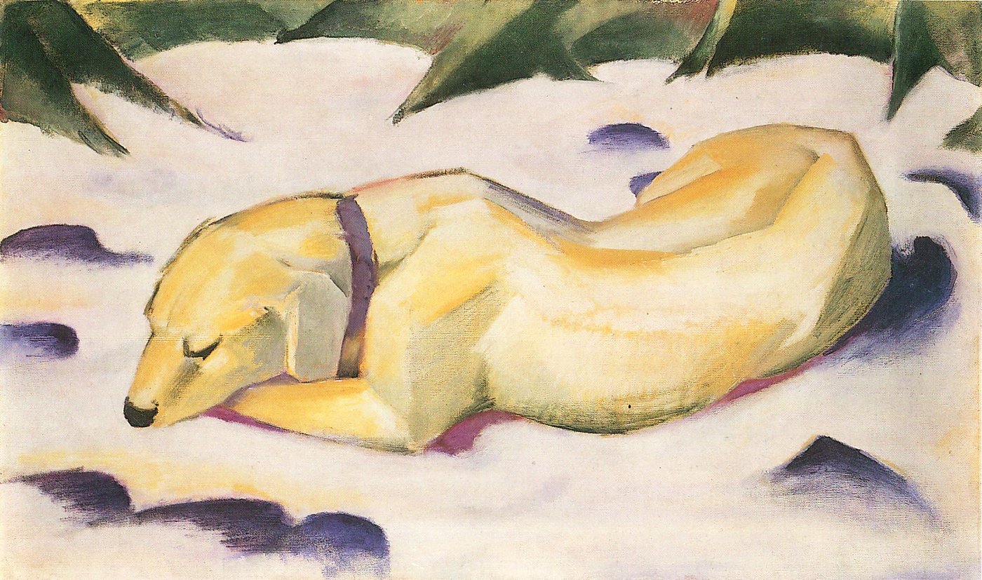 Schlafender Hund – Franz Marc – Franz Marc Leinwandbild
