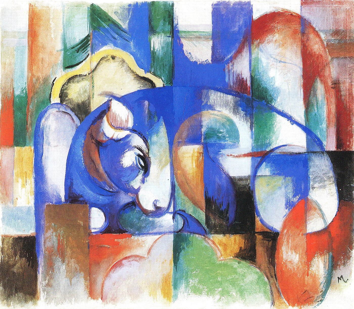 Blaues Pferd – Franz Marc – Franz Marc Leinwandbild