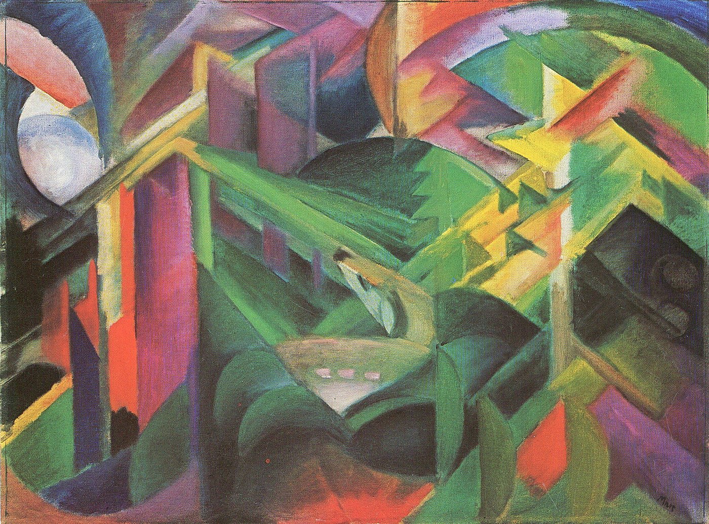 Grüne und rote Zerklüftung – Franz Marc – Franz Marc Leinwandbild