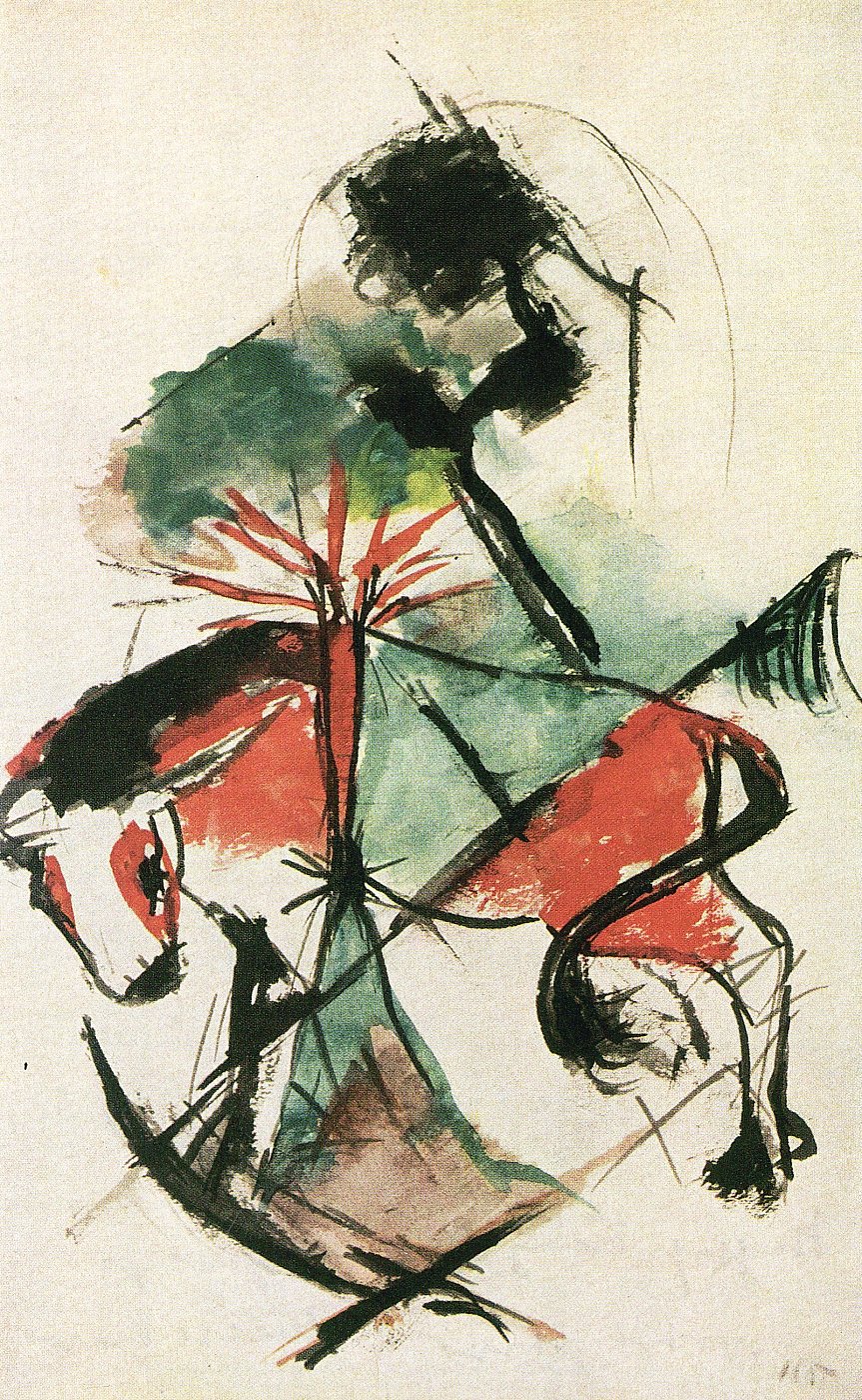 Roter Pferdekopf – Franz Marc – Leinwandbild