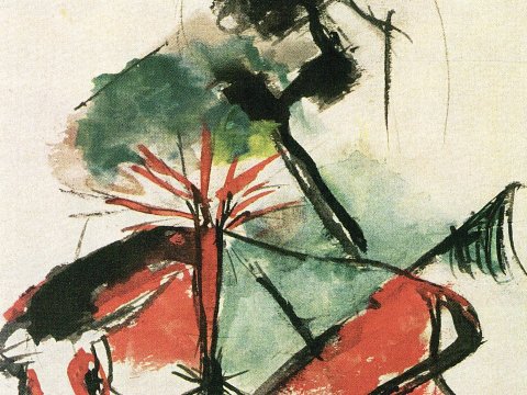 Roter Pferdekopf – Franz Marc – Leinwandbild
