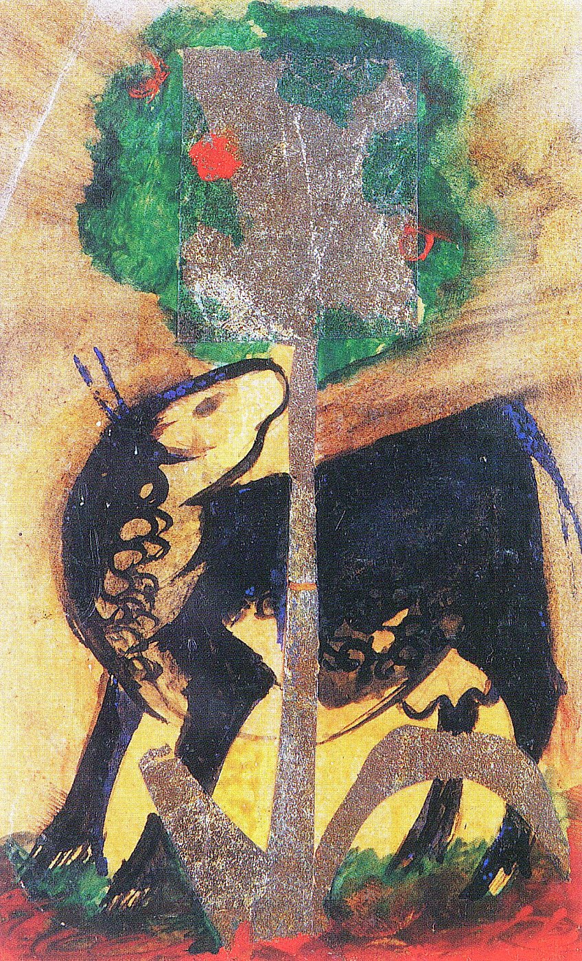 Pferd unter Baum – Franz Marc – Franz Marc Leinwandbild